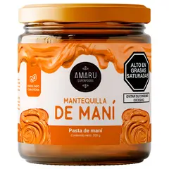 AMARU SUPERFOODS - Mantequilla de Maní con Stevia Envase 200 g