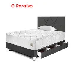PARAISO - Dormitorio Loft Max 1.5 Plazas Charcoal + Cajones