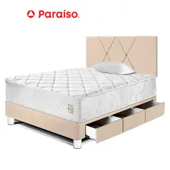 PARAISO - Dormitorio Loft Max 1.5 Plazas Champagne + Cajones