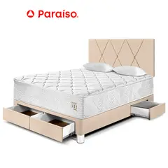 PARAISO - Dormitorio Loft Max 2 Plazas Champagne + Cajones