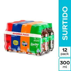 COCA COLA - Pack Gaseosas Mini CocaCola + Inca Kola + Fanta + Sprite