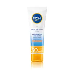 NIVEA - Protector Solar Sun Control Brillo Tono Medio Envase 50 mL