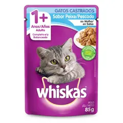 WHISKAS - Alimento Húmedo Gatos Esterilizados Pescado Doypack 85 g