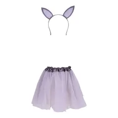 CASA JOVEN - Set Falda + Vincha Gris
