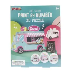 SEW STAR - Camión de Helados 3D Pinta por Color