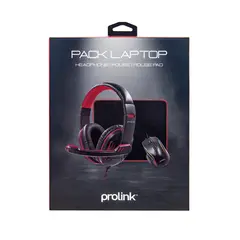 PROLINK - Pack Laptop 3 en 1 Audífonos, Mouse y Mousepad