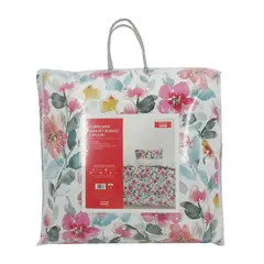 PRECIO UNO - Cubrecama Vera Estampado Blanco 1.5 Plazas