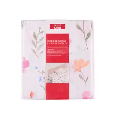 CASA JOVEN - Juego de Sábanas con Estampado 1.5 Plz. Flores PU
