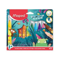 MAPED - Plumones Jumbo Jungle Fever Caja 12 Und