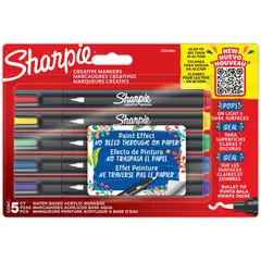 SHARPIE - Plumones Acrílicos Punta Bala Blíster 5 Und