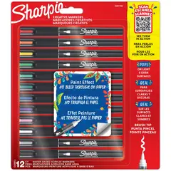 SHARPIE - Plumones Acrílicos Punta Pincel Blíster 12 Und