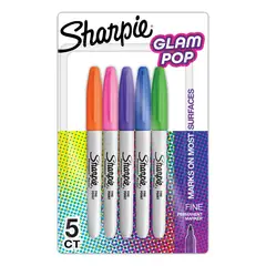 SHARPIE - Plumones Permanentes Glampop Blíster 5 Und