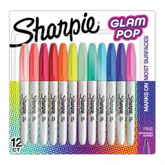 SHARPIE - Plumones Permanentes Glampop Empaque 12 Und