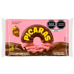 PICARAS - Galleta Pícaras Fresa Sixpack 228 g