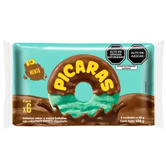 PICARAS - Galleta Pícaras Menta Sixpack 228 g