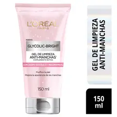 LOREAL PARIS - Gel Limpiador Facial Ácido Glicólico Envase 150 mL