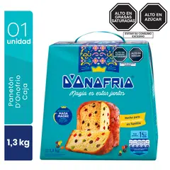 D'ONOFRIO - Panetón Donofrio Pasas Frutas Caja 1.3 Kg