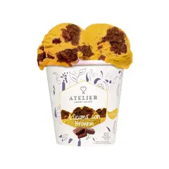 ATELIER - Helado Artesanal Lúcuma Brownie Pote 500 mL