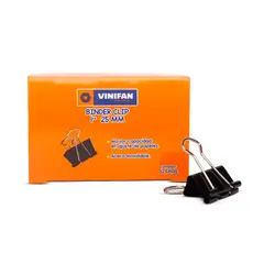 VINIFAN - Binder Clip 1'' 25mm Caja 12 Und