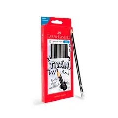 FABER CASTELL - Lápices Grafito 2B Negro Empaque 12 Und