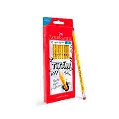 FABER CASTELL - Lápices Grafito 2B Amarillo Empaque 12 Und