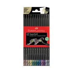 FABER CASTELL - Colores Ecol Súper Soft Metálicos Empaque 12 Und