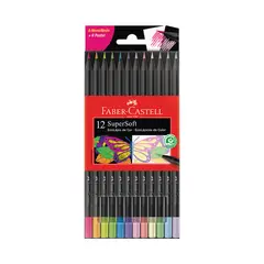 FABER CASTELL - Colores Eco Súper Soft Neón Y Pasteles Empaque 12 Und