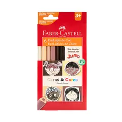 FABER CASTELL - Colores Ecológico Jumbo Tonos Piel Empaque 6 Und