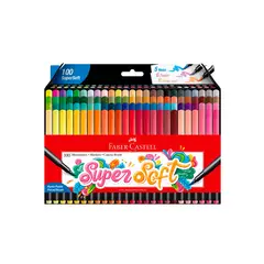 FABER CASTELL - Plumones Super Soft Empaque 100 Und
