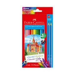 FABER CASTELL - Colores Empaque 12 Und + 2 Grafitos