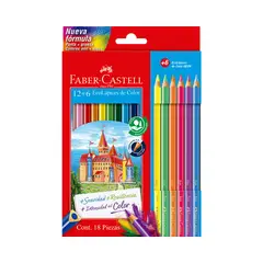 FABER CASTELL - Colores Empaque 12 Und + 6 Colores Neón