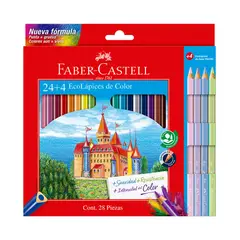 FABER CASTELL - Colores Empaque 24 Und + 4 Colores Pastel