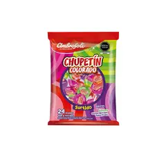 AMBROSOLI - Chupetín Colorado Surtido Bolsa 408 g