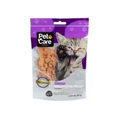 PET CARE - Snack Gatos Bocaditos de Pollo Doypack 80 g