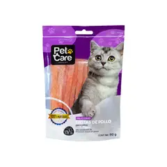 PET CARE - Snack Gatos Tiritas de Pollo Doypack 80 g