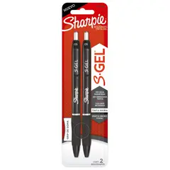 SHARPIE - Lapiceros 0.5mm SGel Negro Blíster 2 Und