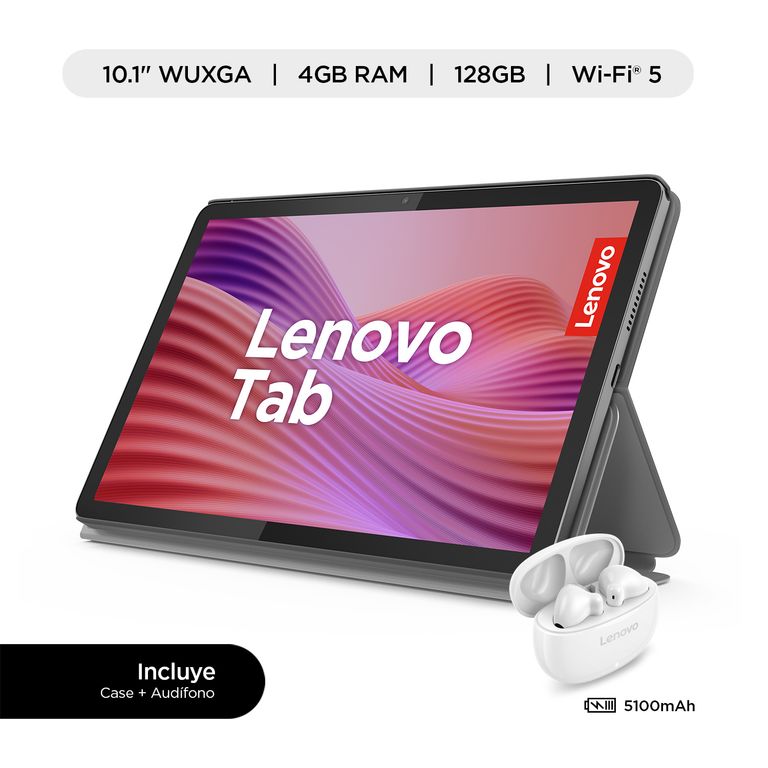 Tablet M10 4 GB 128 GB + Folio Case + E310 Earbuds