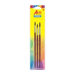 ARTI CREATIVO - Pinceles Redondos Empaque 3 Und