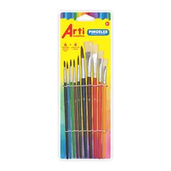 ARTI CREATIVO - Pinceles Surtidos Mega Empaque 10 Und