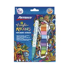 ARTESCO - Plumones Acrílicos Empaque 12 Und