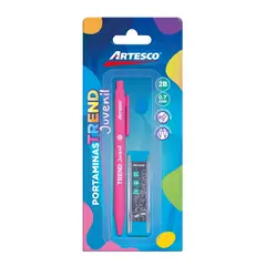 ARTESCO - Portaminas Trend Juvenil 2B 7mm + Minas