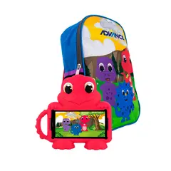 ADVANCE - Tablet Kids Dino Mochila 2 + 32GB 4G Rojo