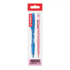STABILO - Set Lapicero Azul + Portamina Con Borrador