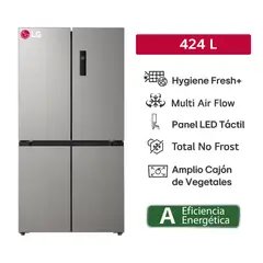 LG - Refrigeradora GM47MPZ 424L Hygiene Fresh+ French Door Plateado