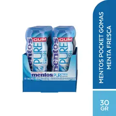 MENTOS - Chicle Pure Fresh Sabor Menta Freshmint Display 10 Und
