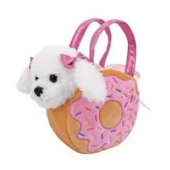 GENERICO - Perrito 20 cm en Cartera Donut Rosado