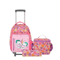 XTREM - Set Mochila Con Ruedas Run Pack 5XT Rosado