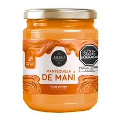 AMARU SUPERFOODS - Mantequilla de Maní Envase 410 g