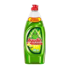 AYUDIN - Lavavajilla Líquido Lima Limón Botella 640 mL