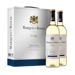 MARQUES DE RISCAL - Vino Blanco Marqués de Riscal Rueda Pack 2 Botellas 750 mL